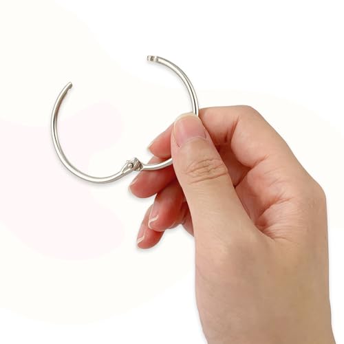 KTOJOY 2 Inch Binder Rings, 15-Pack Nickel Plated Loose-Leaf Rings for Documents, Keys, Photos