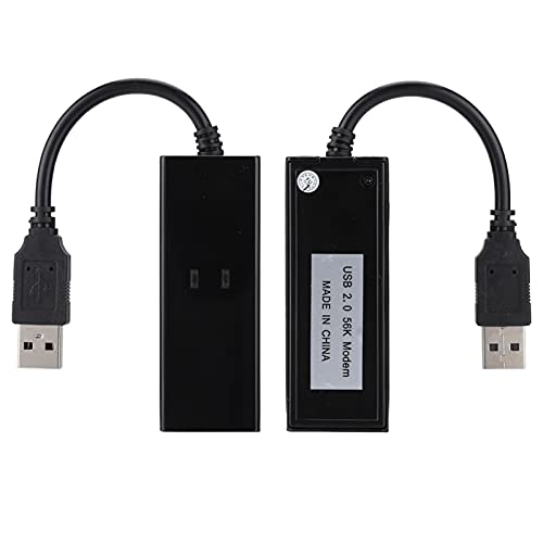 USB 56K External Voice Fax Modem for Fast Internet & Faxing - Easy Setup