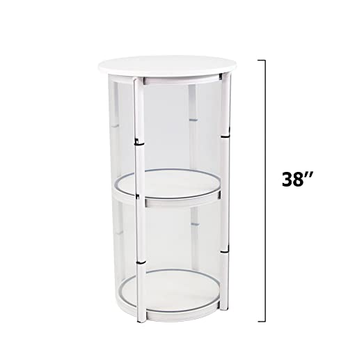 Vispronet Portable Display Case, Collapsible Showcase Counter with Twist Design