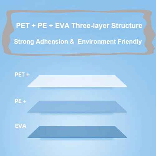 12.6Inchx656Ft Standard Glossy Thermal Laminating Film BOPP Thermal Film Hot Roll Laminating Film, 1Inch Core, 1Mil(28mic) Thickness Laminate Rolls
