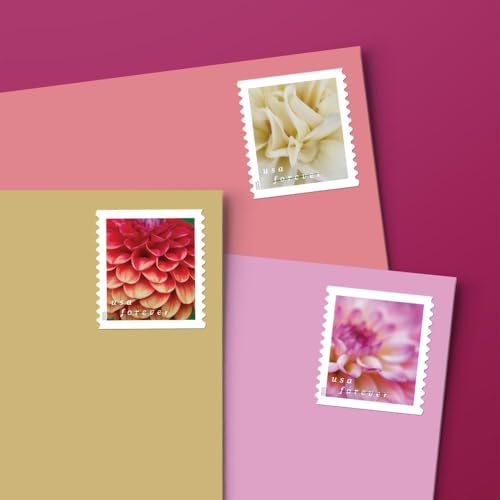 20 First-Class Mail Forever Postage Stamps - Dahlias Flower Design