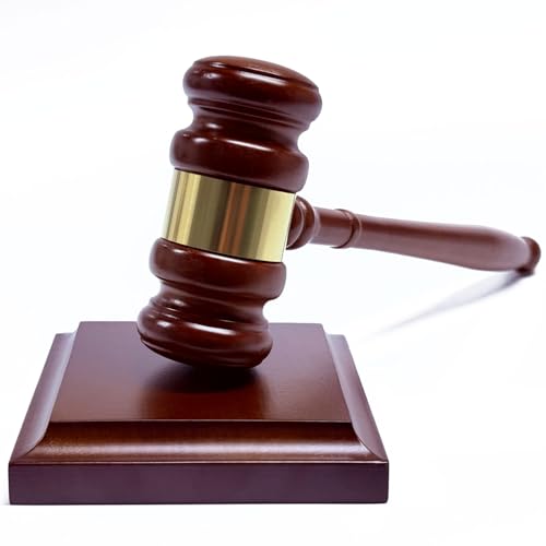 Wooden Gavel and Sound Block Set for Lawyers and Judges - Handmade Courtroom Decor