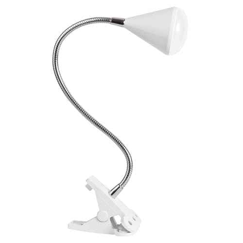 OttLite LED Cone Clip Lamp | Task Lamp, Desk Lamp | Sturdy Clip, Flexible Neck | Great for Home, Office, Work Space, Dorm