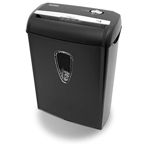 Aurora AS890C 8-Sheet Crosscut Paper and Credit Card Shredder with Basket