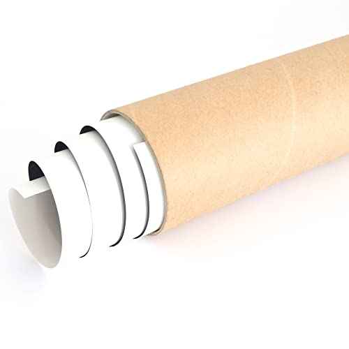 CLAUVINCK 2" x 15" Kraft Mailing Tube, shipping, Heavy Duty Mailers Poster Tube Packing 2 inches x 15 inches Office