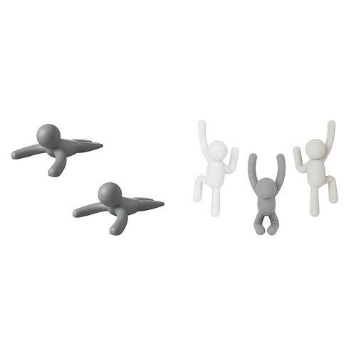 Umbra Buddy Doorstop and Umbra Buddy Wall Hook Set of 3 - Playful Home Decor and Storage
