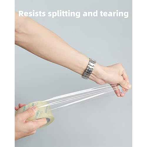 Packing Tape Refills, Clear, Packaging Tape Heavy Duty Designed for Moving, Shipping and Packing, Mailing,1.88" x 60 yds, 2 Rolls
