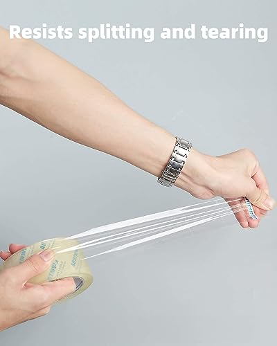 AUDTMWH Packing Tape Refills Clear 1.88" x 60 Yards, 2 Rolls - 120 Yards Total