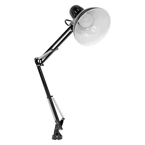 Studio Designs Swing Arm Lamp with 13-watt CFL Bulb, Black