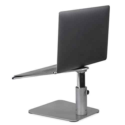 Mount-It! Adjustable Height Laptop Stand for MacBook | Ergonomic Laptop Stand Riser | Tilted Laptop Lift for MacBook Air, MacBook Pro and 11-15 inch Laptops