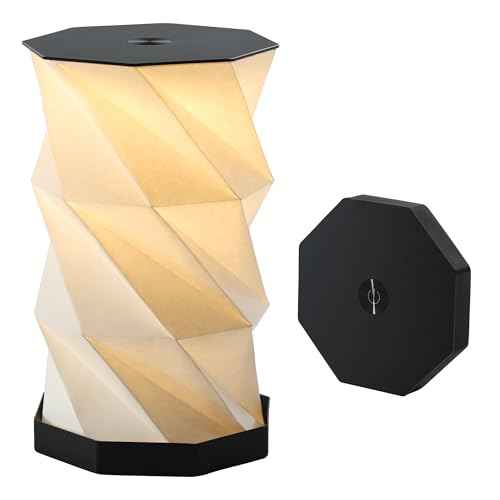 Ba sus Rotatable Metal Desk Lamp, USB Rechargeable Dimmable Reading Light with Metal Cover, Stepless Dimming by Long Press, for Study Desk, Bedroom Decor, Camping Outdoor Lighting (Black)