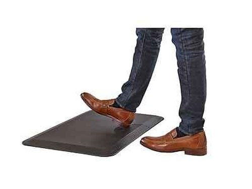 Safco Anti-Fatigue Mat, 20" x 30", Reduces Fatigue, Increases Comfort, Durable Self-Skinning Polyurethane for Home & Office, Black