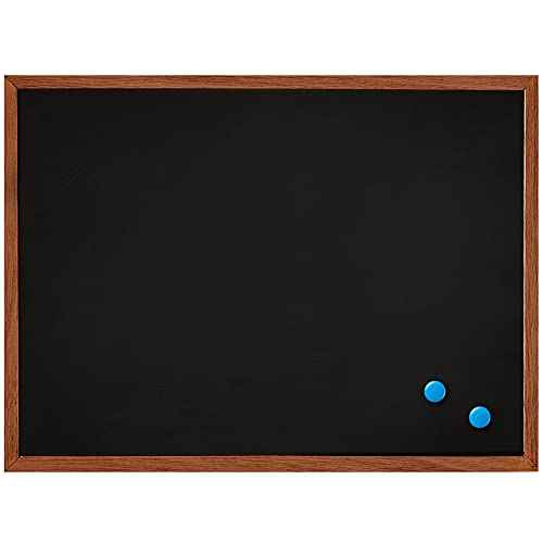 Wood Framed Chalkboard - Premium Magnetic 18 x 22 Rustic Chalk Board, Great with Regular or Liquid Chalk Markers, Non Porous Wall Hanging Blackboard Sign