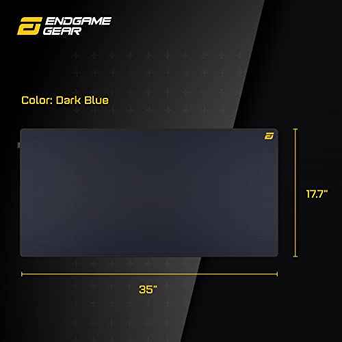 ENDGAME GEAR MPC 890 Cordura Gaming Mouse Pad, Nonslip Desk Pad, Size 35.04" x 17.72", Navy Blue