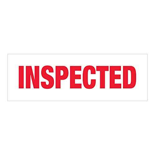 Boxes Fast Tape Logic¢ç Pre-Printed Carton Sealing Tape, Inspected", 2.2 Mil, 2" x 110 yds., Red/White, (Pack of 6)