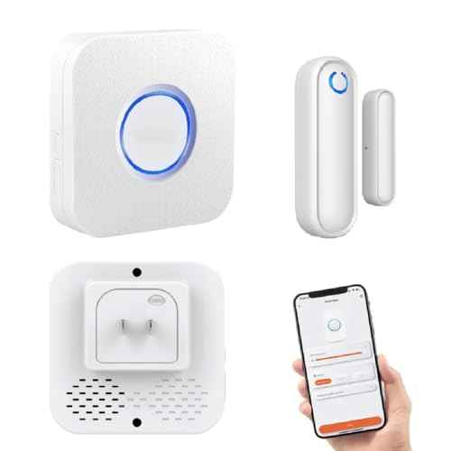 Caregiver Pager WiFi Door Alarms for Dementia Patients with Phone App,WiFi Smart Door Sensor Alarm for Kid Safety/Home Security/Elderly/Business/Store/Mailbox(1 Sensor 1 Gateway)
