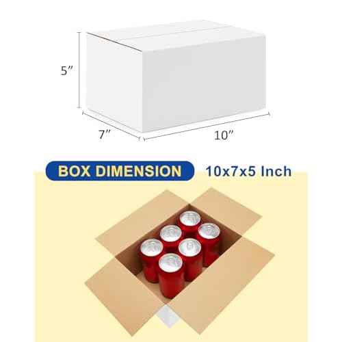40-Pack-Small-Shipping-Boxes-10x7x5, Corrugated-Cardboard-Boxes-for-Packaging-Small-Business, White-Boxes-Mailers