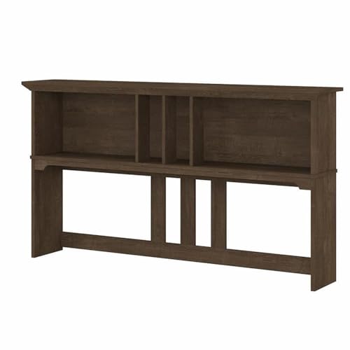 Bush Salinas 60W L Shaped Desk Hutch in Ash Brown