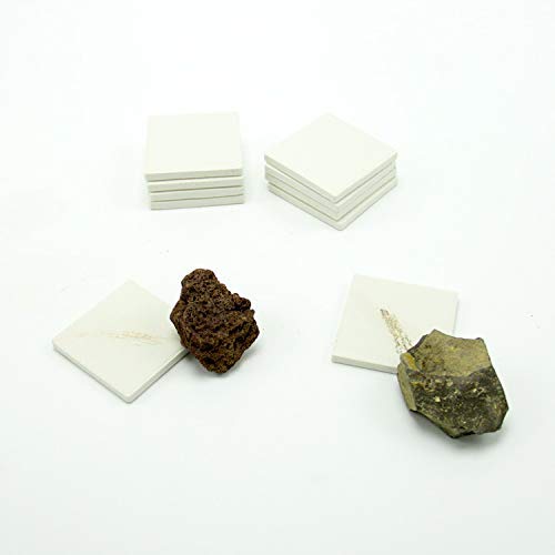 Hand2Mind Streak Plates - Essential Geology Tools for Mineral Testing | Pack of 10