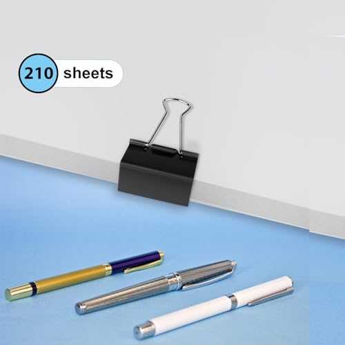 Ufmarine Extra Large Binder Clips 2'' (40 Pcs) - Heavy-Duty Paper Clips for Office