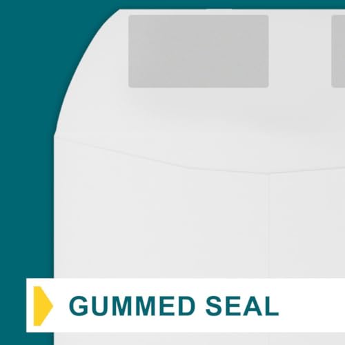 Bulk 6x9 Catalog Envelopes with Gummed Seal - 500 Bright White Heavyweight Mailing Envelopes