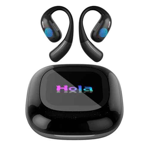 AI Translation Earbuds Real Time Powered by ChatGPT,LCD Touch Screen OWS Translator for 147 Languages & Accents,Audifonos Traductores Ingl?s Espa?ol,Translation Device, Ideal for Travel/Business,Black