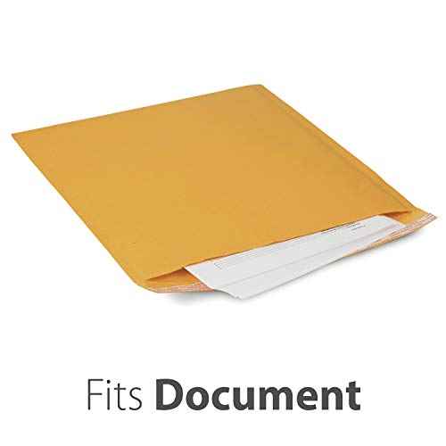 Fosmon 12x16-25 Pack #6 Kraft Bubble Mailer, Padded Shipping Envelopes for Book, Magazine, Documents