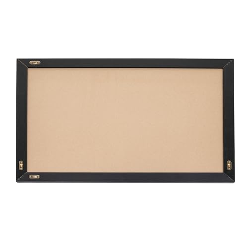 Sunnydaze Large Magnetic Chalkboard for Wall with Pine Frame - Blackboard for Wall Includes Chalk and Eraser - Black