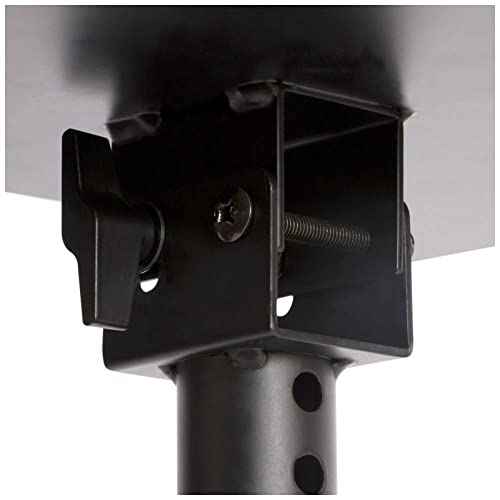 On-Stage SMS4500-P Clamp-On Studio Monitor Speaker Stands: Height-Adjustable (9"-12.5"), Locking pin for Security, Steel Construction, Nonslip Rubber feet. Table/Desk use, Black Finish. Pair.