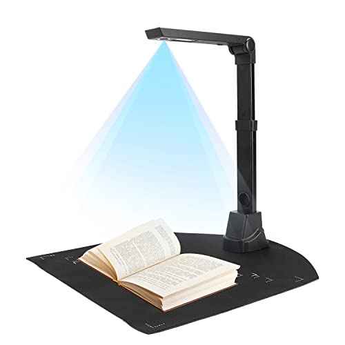 NetumScan 13MP Book Document Camera for Teachers, Multi-Language OCR Recognition by AI Technology, Foldable & Portable, Real-time Projection, Video Recording, Capture Size A3/A4-Windows,Mac OS,Linux