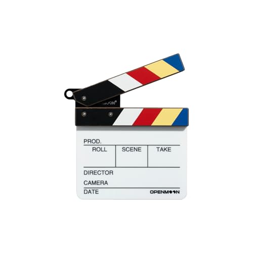 OPENMOON Director Film Clapperboard with Dry-Erase Marker - Small Handheld Slate
