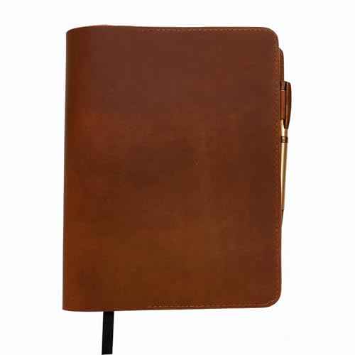 XL Leather Journal Cover for Sketchbook (7.5 x 9.75 in) ? Handmade Refillable Notebook Sleeve, Compatible with B5, Cahier & Moleskine XL ? Tan