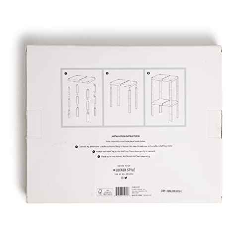U Brands 2-Way Adjustable Locker Shelf, Locker Accessories, 8.375¡± to 13.75¡± W, 3 Varying Heights