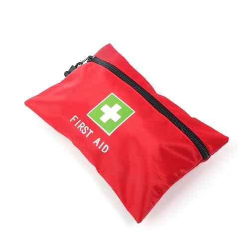 Red Emergency Bag First Aid Small Empty Travel Rescue Pouch First Responder Storage Medicine Pocket Bags for Car Home Office Kitchen Sport Ourdoors Bag Only (6x4.3)