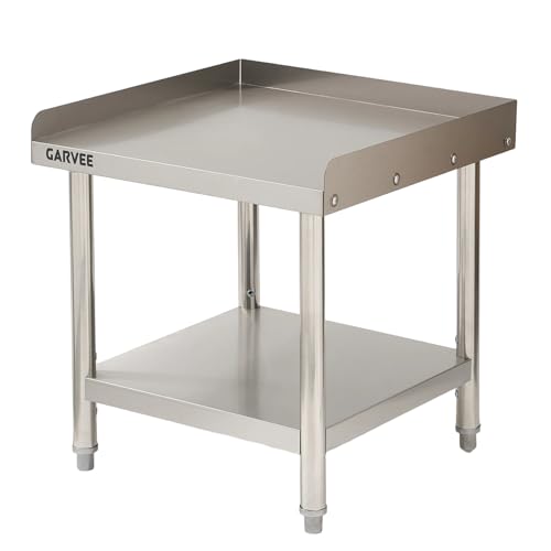 Garvee 30x24x26 Heavy Duty Stainless Steel Straight Edge Prep Table (0.7mm) - Without Wheels
