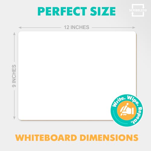 Scribbledo Small Double-Sided Dry Erase Whiteboard 9x12 - Model 1 for Students