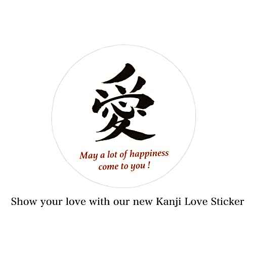 Shikiori Moonlit Night Water Surface Long Night Fine point 11-0558-203 With Kanji LOVE Sticker Purple 5.78 x 0.47 x 0.39 in