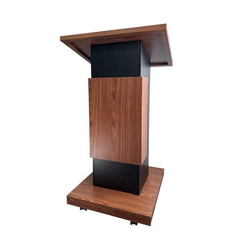 Mecpramy StyleA Wood Podium with Wheels Lectern Stand 15mm Particle Board