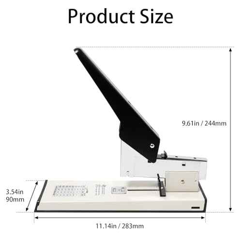 Heavy Duty Stapler with 8000 Staples, High Capacity Manual Large Stapler for 2-240 Sheets, Jam-Free & Anti-Slip Base, Ideal for Offices, Schools, Print Shops