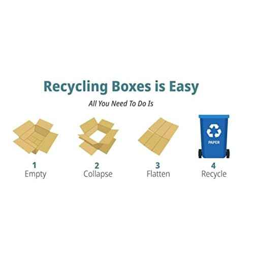 Secure Seal - 8x8x6 Pack of 50 Corrugated Cardboard Packing Shipping Mailing Moving Carton Boxes