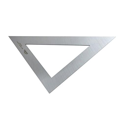 Kinex 4080 9-3/4 x 9-3/4 x 14 Inches 45/90 Drafting Triangle Solid 1/8 Inch Thick Milled Steel