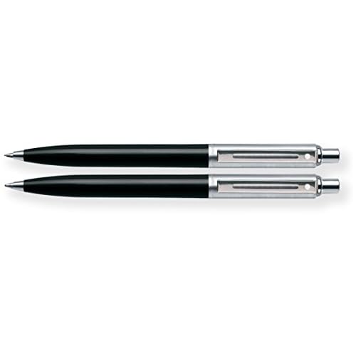 Sheaffer Sentinel Black Ballpoint Pen & 0.7mm Pencil with Chrome Trim