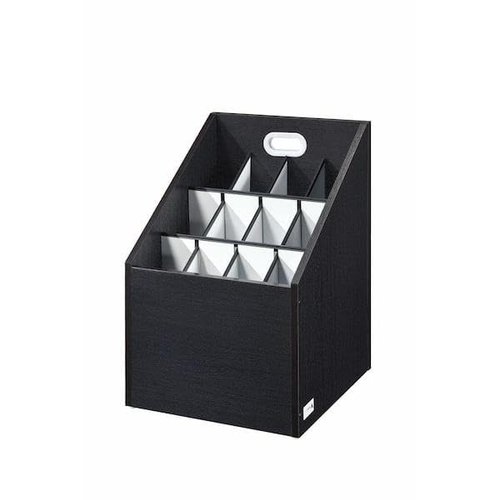 RIVERTON CANDLE & BATH for 12-Slot Wooden Large File Vertical Blueprint Architectural Roll File Storage Cabinet, Black
