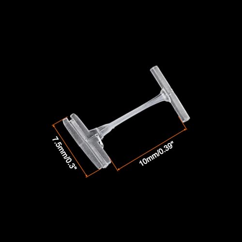 Meccanixity 10mm Transparent Tag Gun Fasteners, 1000 Pack – Plastic Label Barbs for Garment Tagging