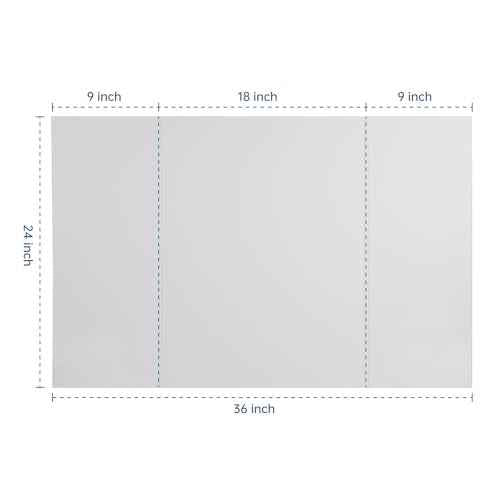Trifold Poster Board Foam Core 24 x 36 x 3/16"(5mm) - 5 Pack - Tri Fold Posters Display Board, Acid Free, Double Sided, Posterboard Foamboard for Mounting, Prints, Art, Presentation and Projects