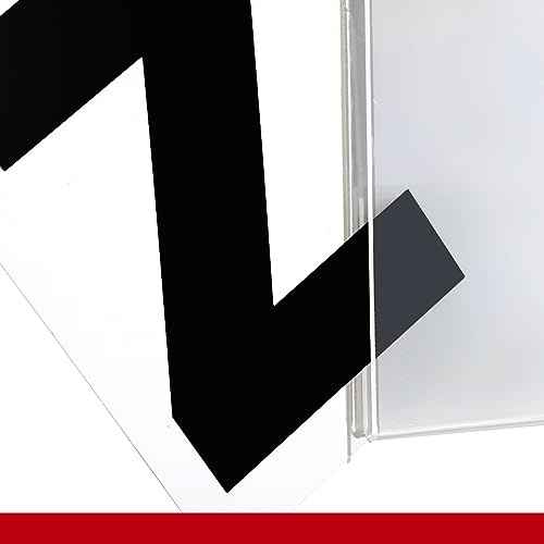 Leinuosen 300 Pcs Sign Letter Printed on Marquee Flexible Outdoor Black Portable Sign Board Plastic Changeable Letters and Numbers Punctuation Acrylic Numbers(4'', 5'')