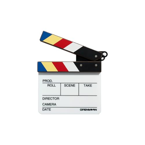 OPENMOON Small Film Clapperboard with Dry-Erase Marker - Scene Cutting Board