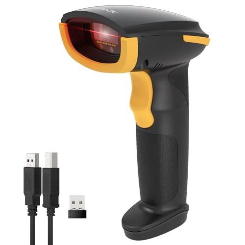 Inateck Wireless Bluetooth 1D Barcode Scanner with 2000mAh Battery - Handheld, Long Lasting