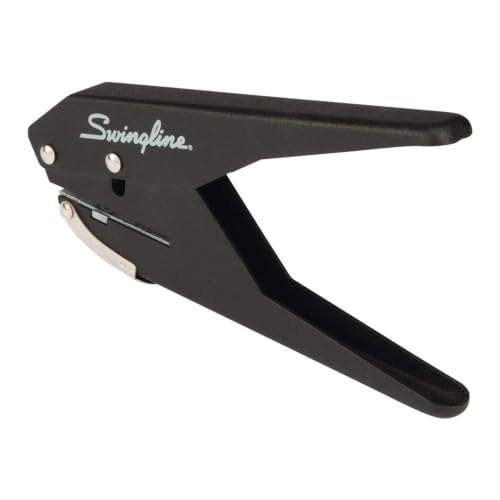 Swingline 1-Hole Puncher Pack of 1, 20 Sheet Capacity, Black & Silver