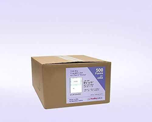 NextDayLabels - 500 Sheets Click Ship Integrated Labels with Tear Off Receipt, Designed for Printing Online Labels. 8-1/2" x 11" Sheet with one Label 6.8125" x 4.75", Use for USPS, Ebay, Paypal, ETC.